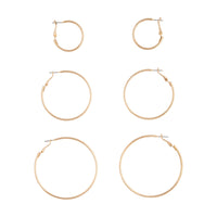 Gold Sleeper Round Hoop Earring Pack - link has visual effect only