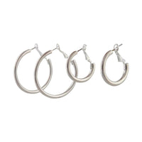 Silver Thick Hoop Pack - link has visual effect only