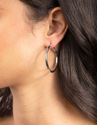 Silver Thick Hoop Pack - link has visual effect only