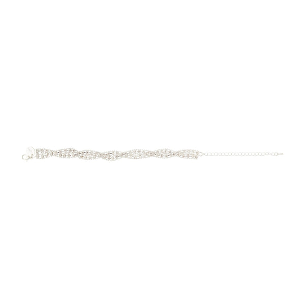 Silver Cup Chain Twist Bracelet