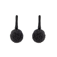Black Shambala Bead Drop Earrings - link has visual effect only
