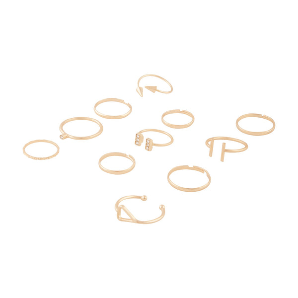 Gold Fine Band Ring Pack
