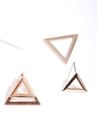 Gold Open Diamond Cutout Earrings - link has visual effect only