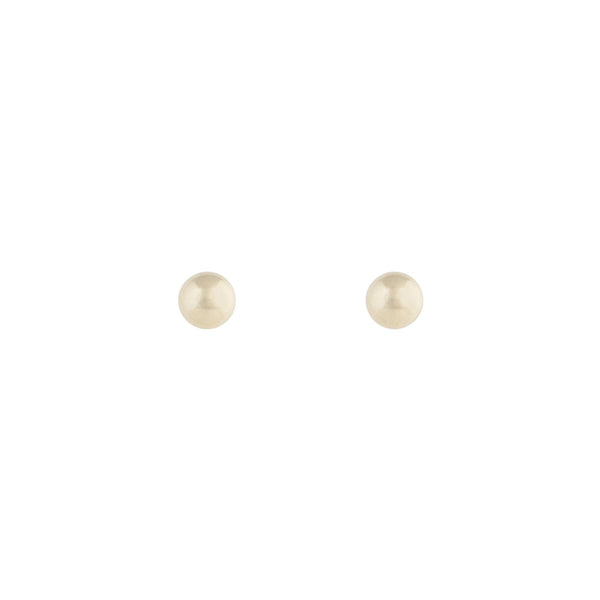 Gold Solid Ball Stud Earrings