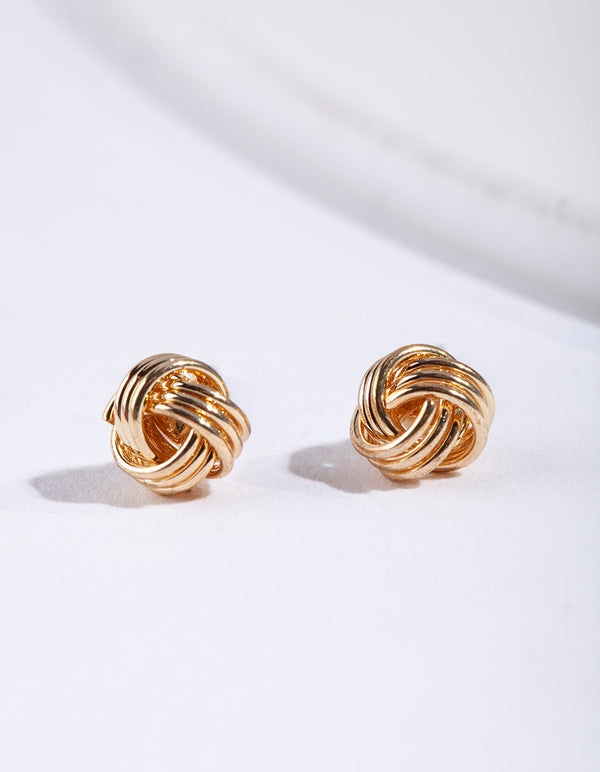 Gold Classic Mini Knot Earrings