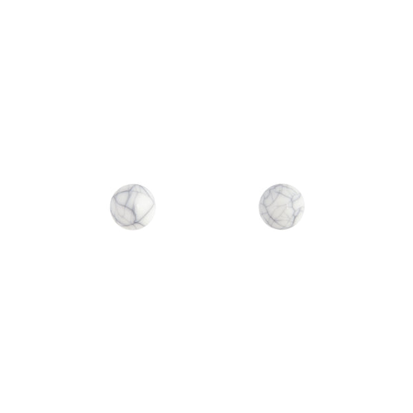 Marble Cracked Ball Stud Earrings