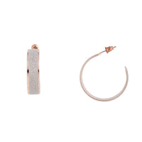 Rose Gold Glitter 3cm Hoop Earrings - link has visual effect only