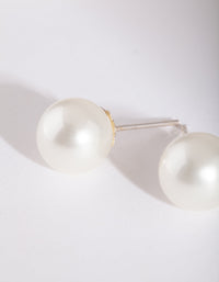 Large Pearl Stud Earrings - link has visual effect only