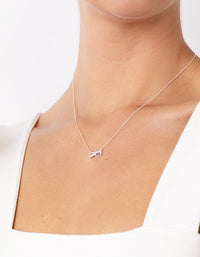 Sterling Silver Diamante Infinity Pendant Necklace - link has visual effect only