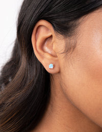 Sterling Silver Opalised Stud - link has visual effect only