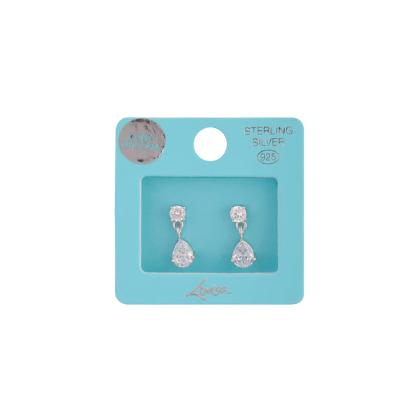 Teardrop Sterling Silver Drop Earrings