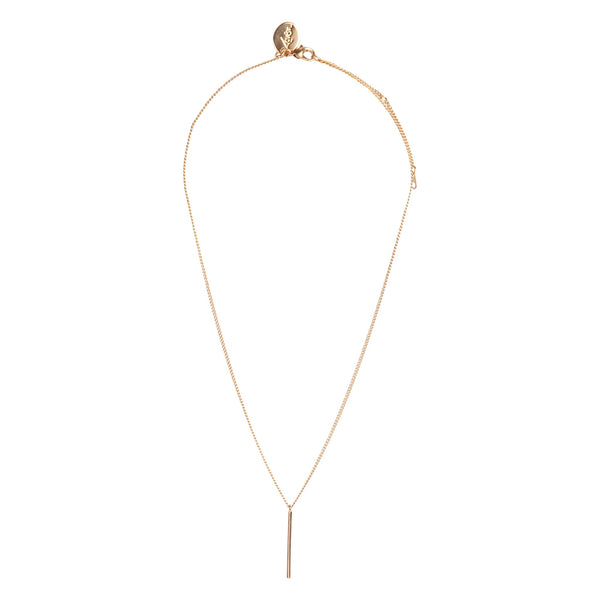 Gold Fine Pin Necklace