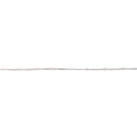 Sterling Silver Bead Chain Anklet - link has visual effect only