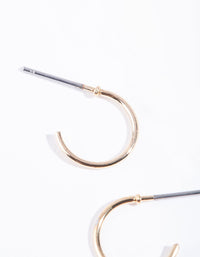 Gold Mini Hoop Earrings - link has visual effect only