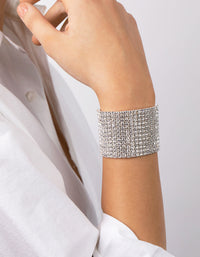 Silver Stretch Diamante Bracelet - link has visual effect only