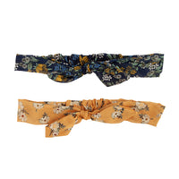 Yellow Navy Floral Pack Bow Stretch Headband - link has visual effect only