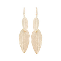 Gold Double Layer Leaf Drop Earrings - link has visual effect only