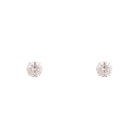 Sterling Silver Cubic Zirconia 2 CT Stud Earrings - link has visual effect only