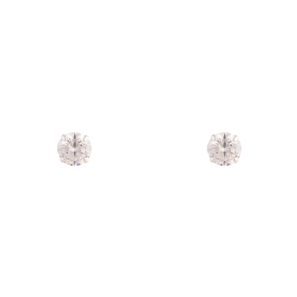 Sterling Silver Cubic Zirconia 2 CT Stud Earrings