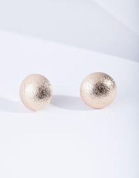 Gold Sparkle Button Earrings - link has visual effect only
