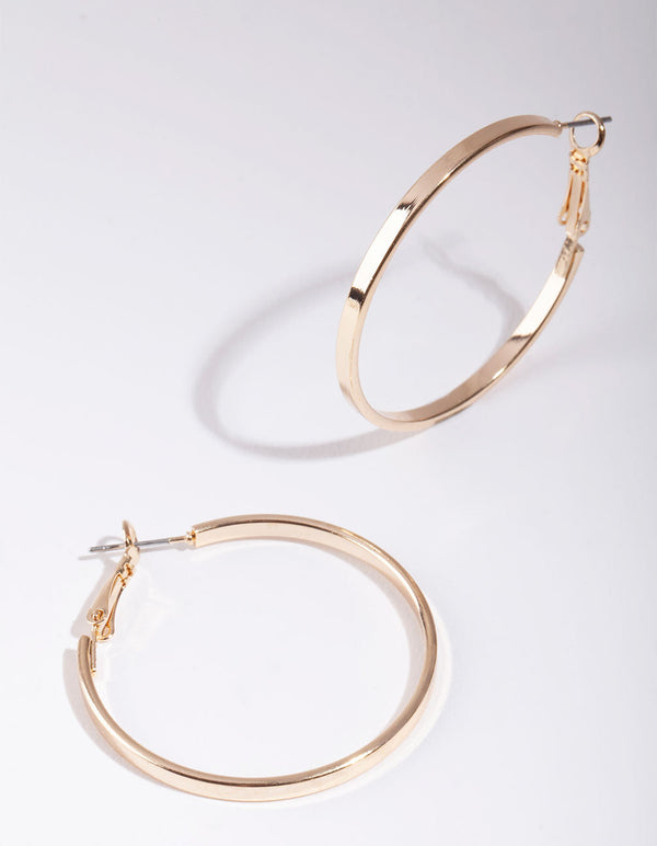 Gold 40mm Hoop Earrings