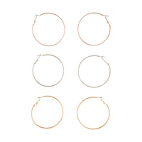 Mix Tube Big Hoop Earring Pack - link has visual effect only