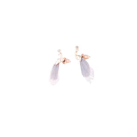 Pink Rose Gold Peacock Feather Earrings - link has visual effect only