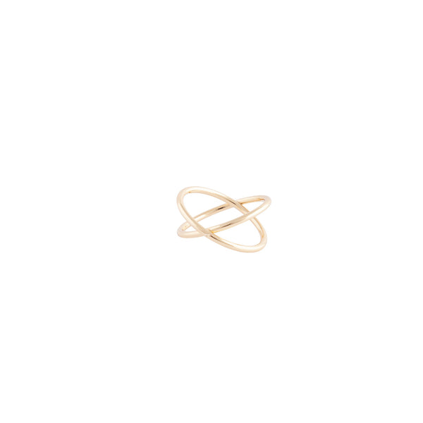 Gold Classic Crossover Ring
