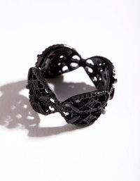 Coated Metal Lace Detail Ring - link has visual effect only