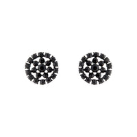 Black Jewel Bling Stud Earrings - link has visual effect only