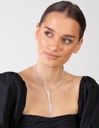 Silver Cup Chain Tassel Earrings - link has visual effect only
