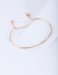 Gold Circle Charm Thread Bangle - link has visual effect only