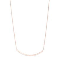 Rose Gold Sandblast Bar On Snake Chain Necklace - link has visual effect only