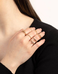 Gold Chain Bling Ring 8 Pack - link has visual effect only