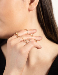 Gold Chain Bling Ring 8 Pack - link has visual effect only