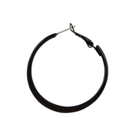 Black Flat Bottom Hoop Earrings - link has visual effect only