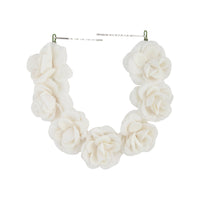White Floral Hair Drape - link has visual effect only