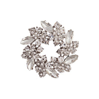 Crystal Jewelled Wreath Brooch - link has visual effect only