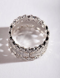 Silver Lace Detail Ring - link has visual effect only