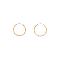 Gold Plated Sterling Silver Diamond Cut 16mm Hoop Earrings - link has visual effect only