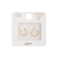 Gold Plated Sterling Silver 12mm Hoop Earrings - link has visual effect only