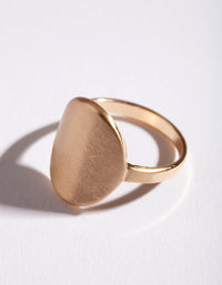 Gold Flat Top Ring - link has visual effect only