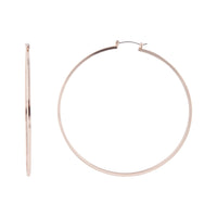 Rose Gold Square Edged 9cm Hoop Earrings - link has visual effect only