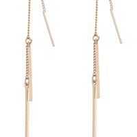 Gold Chain & Bar Drop Earrings - link has visual effect only