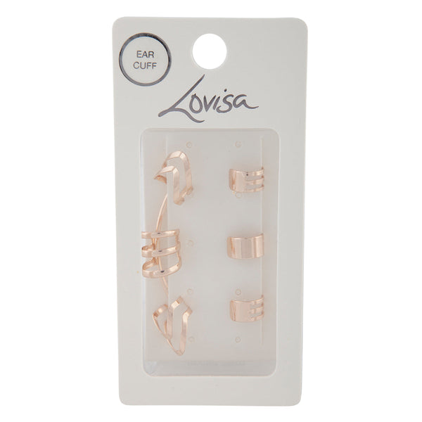 Gold Mixed Ear Cuff Pack