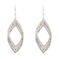 Layered Crystal Navette Twist Drop Earrings - link has visual effect only