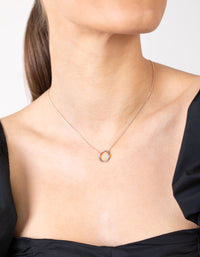 Tear & Share Rose Gold Silver Circle Necklace Pack - link has visual effect only
