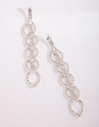 Silver Crystal Gradual Leaf Earrings - link has visual effect only
