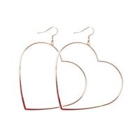 Gold Large Heart Hoops - link has visual effect only