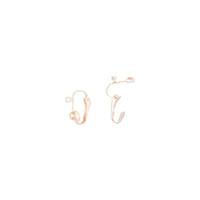 Rose Gold Clip On Converters For Drop Earrings - link has visual effect only
